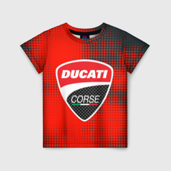 Детская футболка 3D Ducati Corse logo