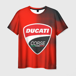 Мужская футболка 3D Ducati Corse logo