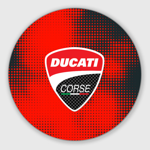 Круглый коврик для мышки Ducati Corse logo