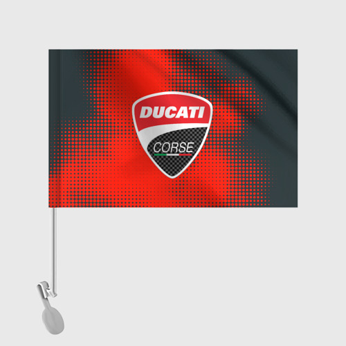 Флаг для автомобиля Ducati Corse logo - фото 2