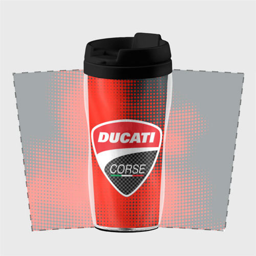 Термокружка-непроливайка Ducati Corse logo, цвет черный - фото 2