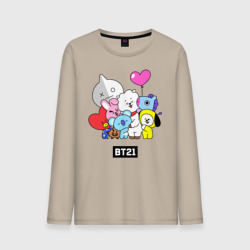 Мужской лонгслив хлопок BT21 chibi