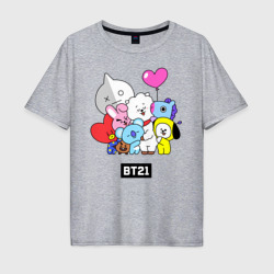 Мужская футболка хлопок Oversize BT21 chibi