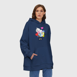 Худи SuperOversize хлопок BT21 chibi - фото 2