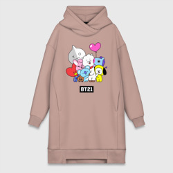 Платье-худи хлопок BT21 chibi