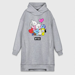 Платье-худи хлопок BT21 chibi