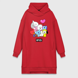 Платье-худи хлопок BT21 chibi