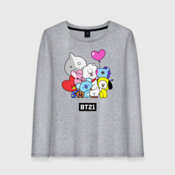 Женский лонгслив хлопок BT21 chibi