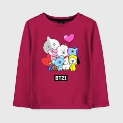 Детский лонгслив хлопок BT21 chibi