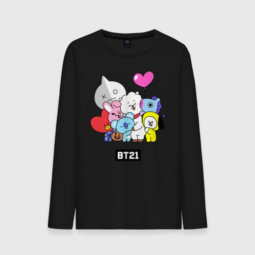 Мужской лонгслив хлопок BT21 chibi