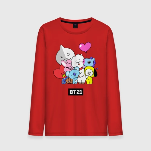 Мужской лонгслив хлопок BT21 chibi