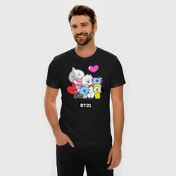 Мужская футболка хлопок Slim BT21 chibi - фото 2