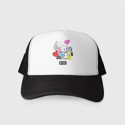 Кепка тракер с сеткой BT21 chibi