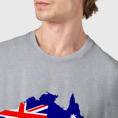 Мужская футболка хлопок Австралия, цвет меланж - фото 6