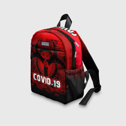 Детский рюкзак 3D с принтом Covid-19, вид сбоку #3