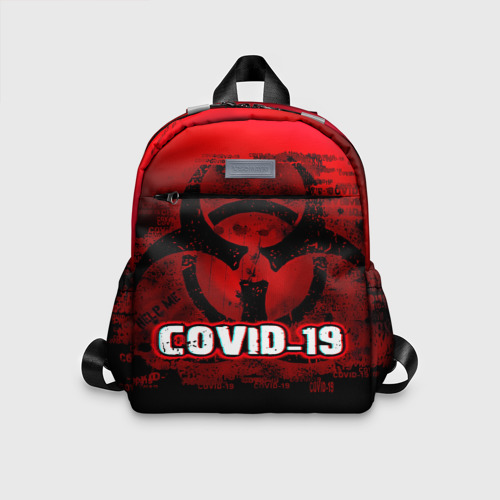 Детский рюкзак 3D с принтом Covid-19, вид спереди #2