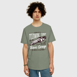 Мужская футболка хлопок Oversize Свеча мотоцикла - фото 2