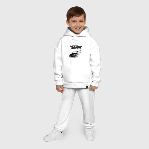 Детский костюм хлопок Oversize Need for Speed, цвет белый - фото 9