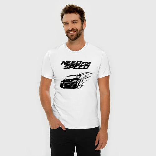 Мужская футболка хлопок Slim Need for Speed, цвет белый - фото 3