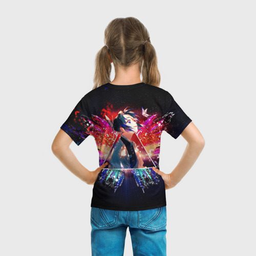 Детская футболка 3D с принтом Шинобу Кочо, вид сзади #2