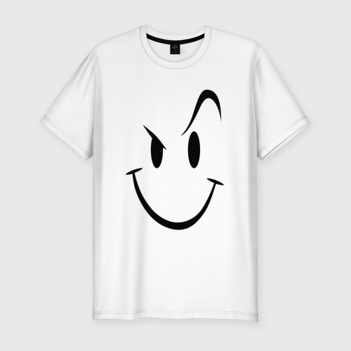 Мужская футболка хлопок Slim Smile, цвет белый
