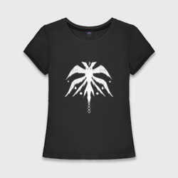 Женская футболка хлопок Slim Крылатое древо (+спина)