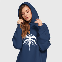 Платье-худи хлопок Крылатое древо (+спина)  - фото 2