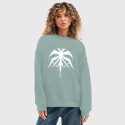 Женский свитшот oversize без начеса хлопок Крылатое древо (+спина)  - фото 2
