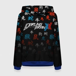 Женская толстовка 3D Darling IN the Franxx иероглифы