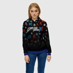 Женская толстовка 3D Darling IN the Franxx иероглифы - фото 2