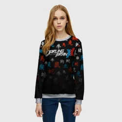 Женский свитшот 3D Darling IN the Franxx иероглифы - фото 2