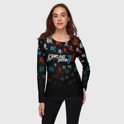 Женский лонгслив 3D Darling IN the Franxx иероглифы - фото 2