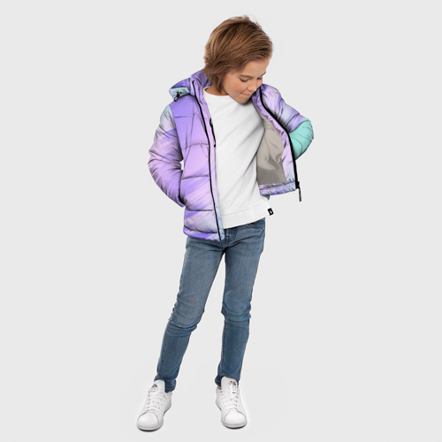 Зимняя куртка для мальчиков 3D Among Us gradient, цвет светло-серый - фото 5