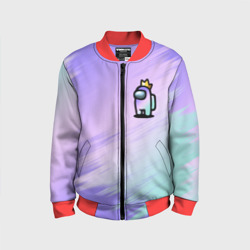 Детский бомбер 3D Among Us gradient