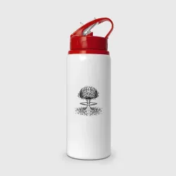 Бутылка для воды с трубочкой Взрыв мозга