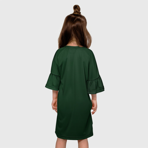 Детское платье 3D с принтом Vault-Boy HP, вид сзади #2