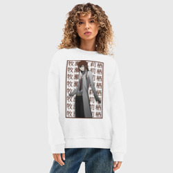 Женский свитшот oversize без начеса хлопок Врата штейна - фото 2