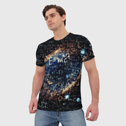 Мужская футболка 3D Формула Вселенной - фото 2