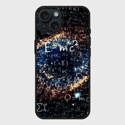 Чехол силиконовый для Apple iPhone 15 матовый Формула Вселенной