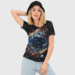 Женская футболка 3D Slim Формула Вселенной - фото 2