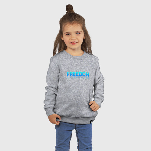 Детский свитшот хлопок с принтом Freedom, фото на моделе #1