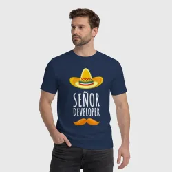 Мужская футболка хлопок Senior Developer - фото 2