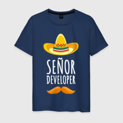 Senior Developer – Мужская футболка хлопок с принтом купить со скидкой в -20%