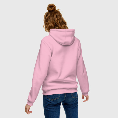 Женская толстовка хлопок Initial D Номер, цвет светло-розовый - фото 4