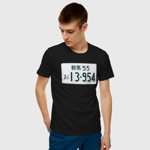 Мужская футболка хлопок Initial D Номер , цвет черный - фото 3