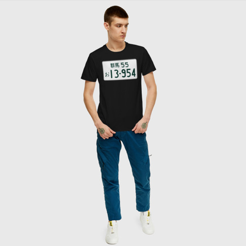 Мужская футболка хлопок Initial D Номер , цвет черный - фото 5