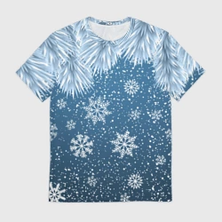 Мужская футболка 3D Снежное Настроенние