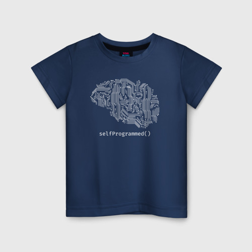 Детская футболка хлопок SelfProgrammed, цвет темно-синий