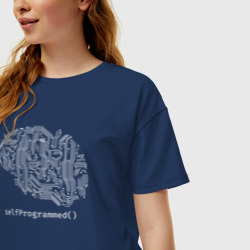 Женская футболка хлопок Oversize SelfProgrammed - фото 2