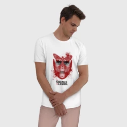 Мужская пижама с белой футболкой хлопок Ганнибал Лектор art - фото 2